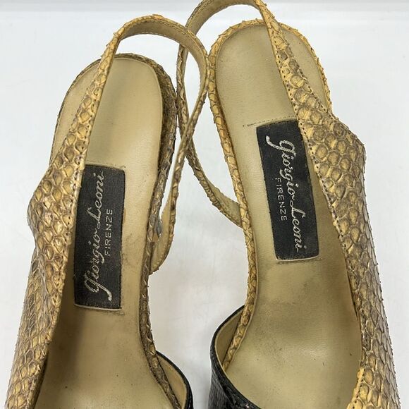 VINTAGE GIORGIO LEONI WOMENS SNAKESKIN PUMPS FTL-08-366 - Picture 9 of 9